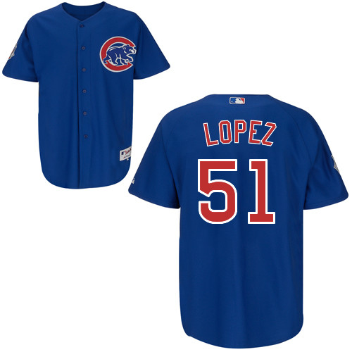 Rafael Lopez #51 mlb Jersey-Chicago Cubs Women's Authentic Alternate 2 Blue Baseball Jersey